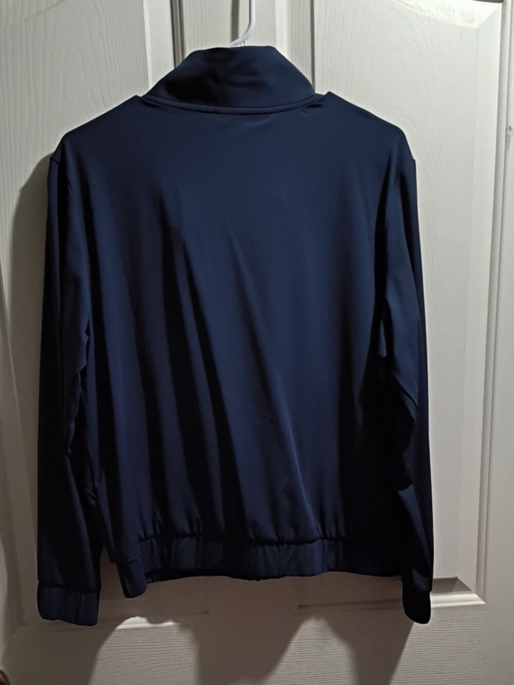 Women's Navy Lightweight Zip Jacket - Classic Shirt Jacket Style - Picture 3 of 3